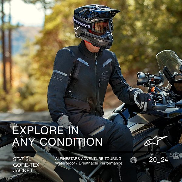Motorkárska bunda ALPINESTAR ST-7 GORE-TEXS, čierna/tmavosivá, 2024, veľkosť M ...