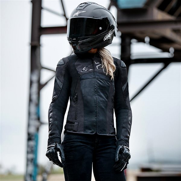 Motorkárska bunda ALPINESTAR STELLA T-GP PLUS R 4 AIRFLOWS, dámska, čierna/čierna, 2024, veľ. M ...