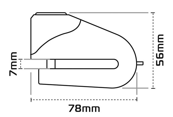 Motorzár OXFORD Quartz XD10 Tárcsafékzár, sárga / fekete, csapátmérő 10 mm ...
