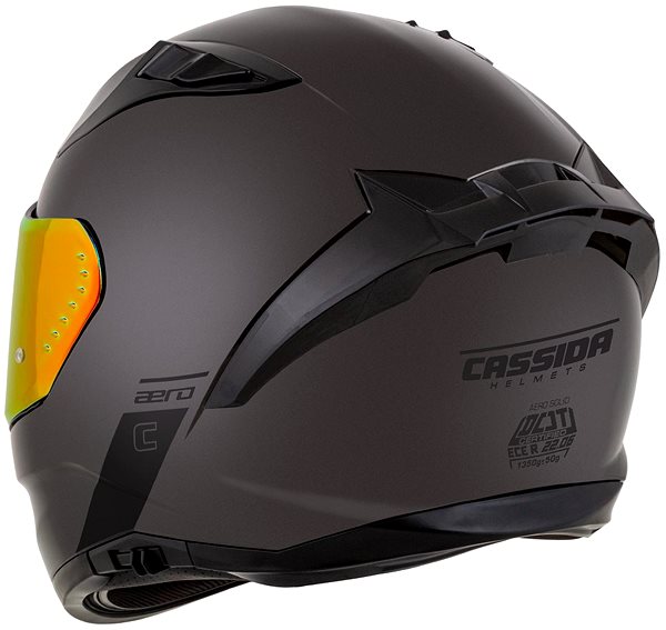 Helma na motorku CASSIDA Aero Super Solid 2025, černý chrom/černá, vel. S ...