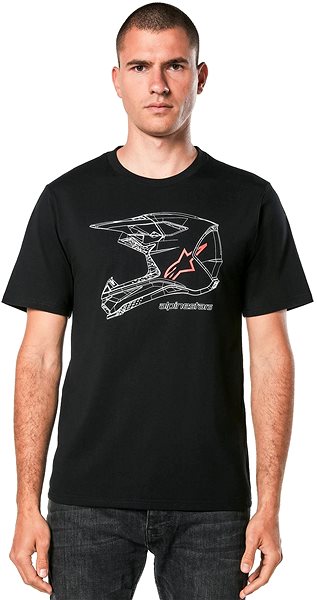 Tričko ALPINESTARS tričko MX HELMET CSF, čierne, veľkosť S ...