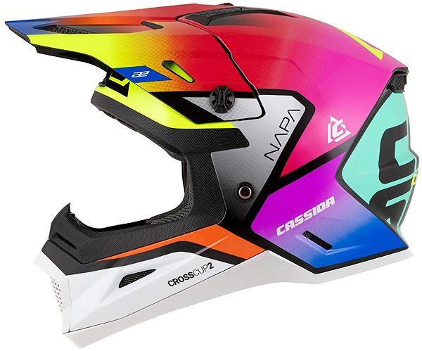 Prilba na motorku CASSIDA prilba Cross Cup 2 Napa Junior, detská multikolor perleť 2025, veľkosť L ...