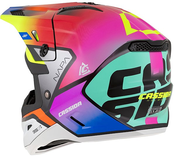 Prilba na motorku CASSIDA prilba Cross Cup 2 Napa Junior, detská multikolor perleť 2025, veľkosť L ...