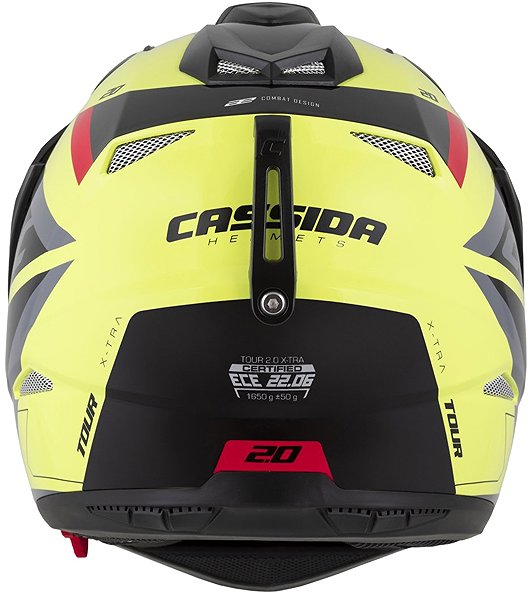 Prilba na motorku CASSIDA prilba Tour 2,0 X-tra žltá fluo/čierna/červená/sivá/čierny matný šilt 2025, veľkosť L ...
