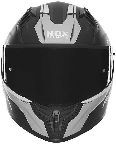 Motoros sisak NOX N401 Crower 2025 Bukósisak, matt fekete/ ezüst, mérete L ...