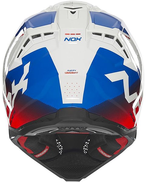Helma na motorku NOX přilba N634 2025 bílá,modrá,červená, vel. L ...