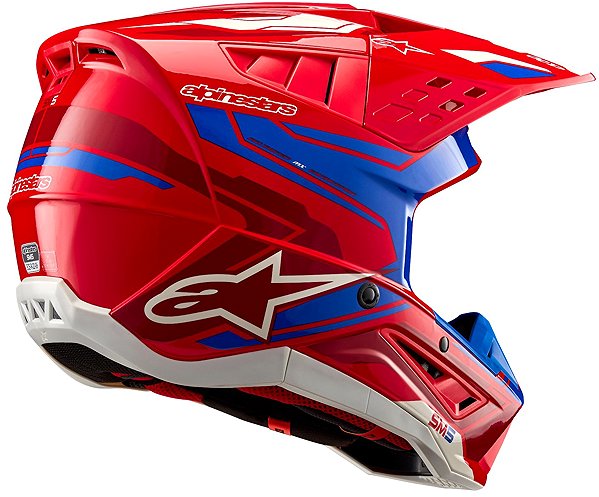 Motoros sisak ALPINESTARS S-M5 ACTION 2 bukósisak, 2027, fluo piros/kék, XS ...