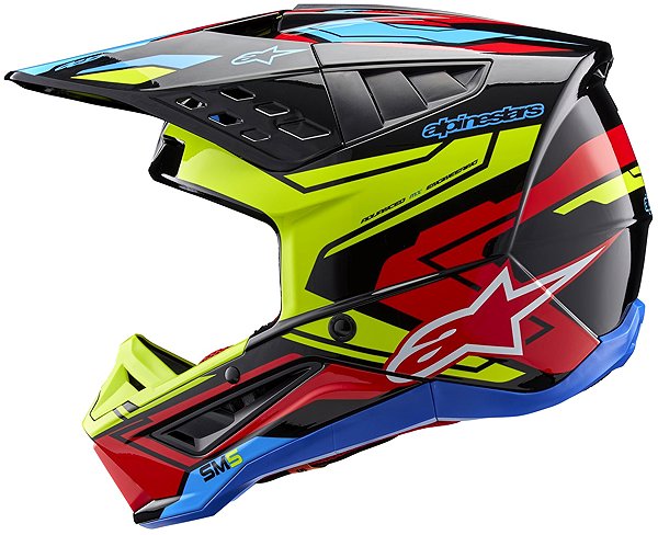 Motoros sisak ALPINESTARS S-M5 ACTION 2 bukósisak, 2027, fluo sárga/fluo piros, S ...
