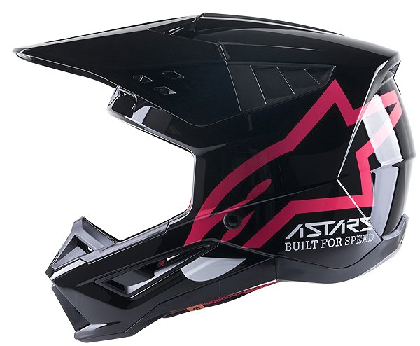 Motoros sisak ALPINESTARS S-M5 COMPASS bukósisak, 2023, fekete/rózsaszín, 2XL ...
