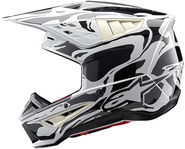 Prilba na motorku ALPINESTARS prilba S-M5 MINERAL, 2025, svetlo sivá/tmavo sivá camo, veľ. S ...