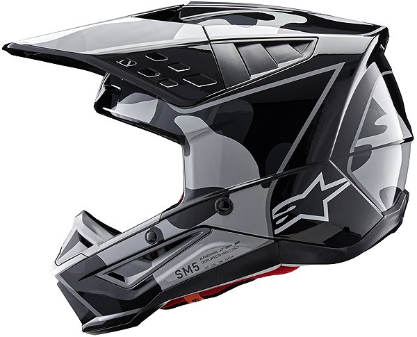 Prilba na motorku ALPINESTARS prilba S-M5 ROVER 2, 2025, čierna/strieborná ...
