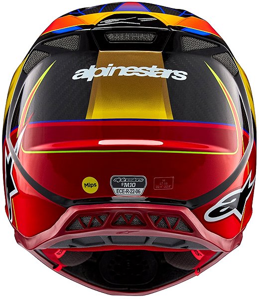 ALPINESTARS SUPERTECH S-M10 ERA 2025 helmet, gold/red, size L.