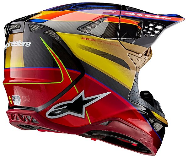 ALPINESTARS SUPERTECH S-M10 ERA 2025 helmet, gold/red, size L.