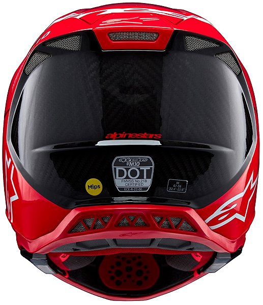 ALPINESTARS SUPERTECH S-M10 FLOOD, 2025, fluo red/matt red motorcycle helmet, size L.