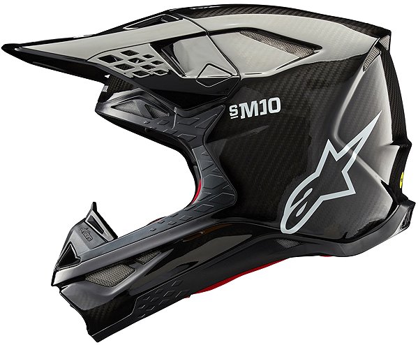 Motoros sisak ALPINESTARS SUPERTECH S-M10 SOLID bukósisak, 2026, fényes karbon, S ...
