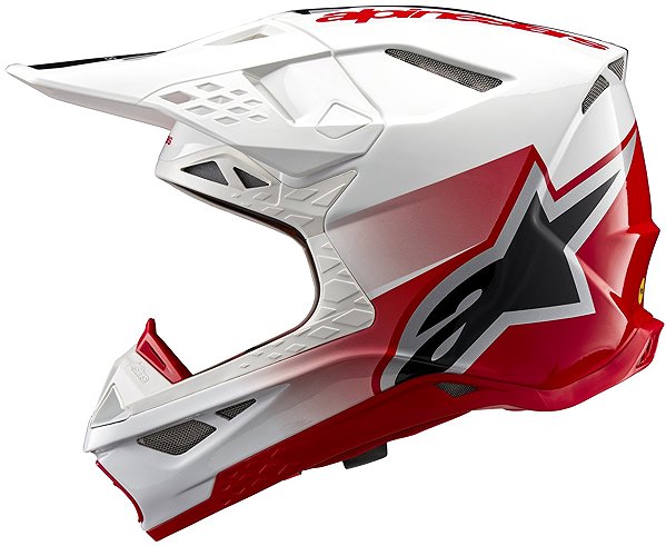 ALPINESTARS SUPERTECH S-M10 UNITE, 2025, red/white, size L motorcycle helmet.