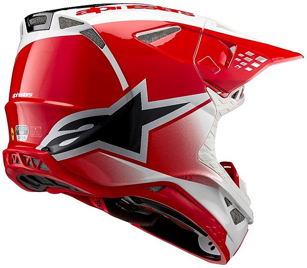 ALPINESTARS SUPERTECH S-M10 UNITE, 2025, red/white, size L motorcycle helmet.