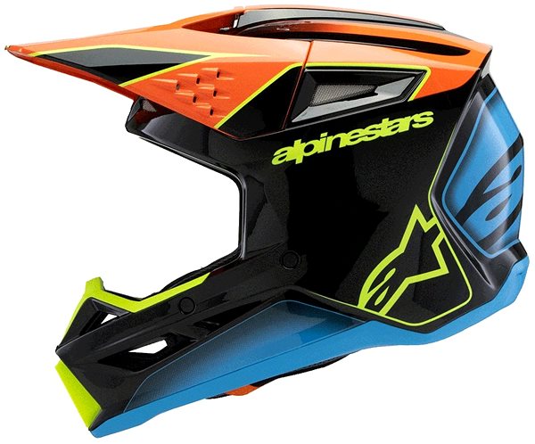 ALPINESTARS S-M3 FRAY 2025 children's helmet, black/fluo orange/fluo yellow/turquoise, size S.