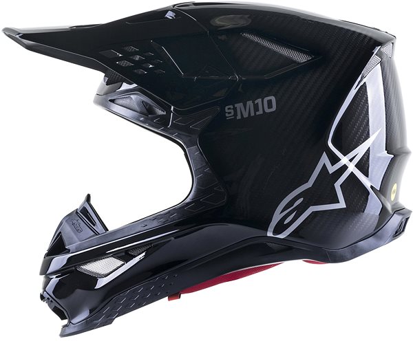 Helma na motorku ALPINESTARS přilba SUPERTECH S-M10 SOLID, černá lesklá karbon/šedá, vel. S ...