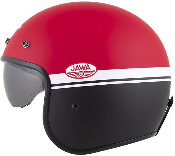 Motoros sisak CASSIDA Oxygen 20 Jawa OHC 2025 Sisak, matt piros/ fekete/ fehér, XL méret ...