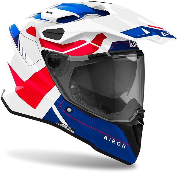 Motoros sisak AIROH COMMANDER 2 Reveal 2025, fényes kék / piros, XS ...
