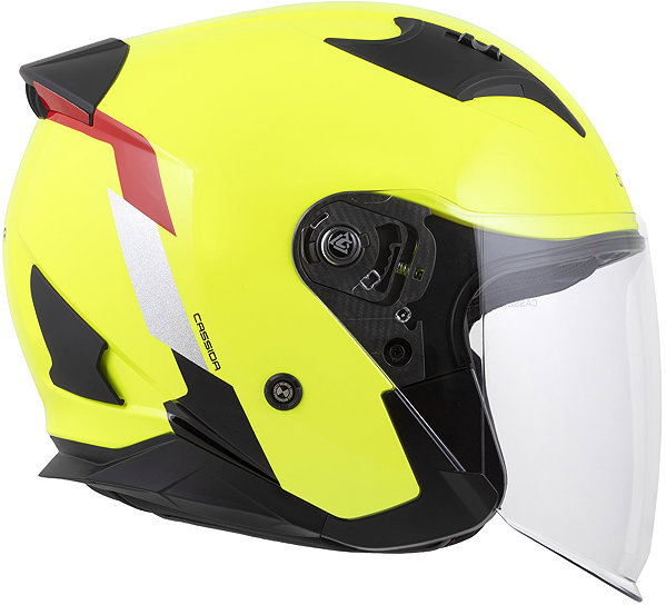 Motoros sisak CASSIDA Reflex 2.0 Safety 2026 Bukósisak, fluo sárga/ piros/ szürke/ fényvisszaverő ezüst, mérete XL ...