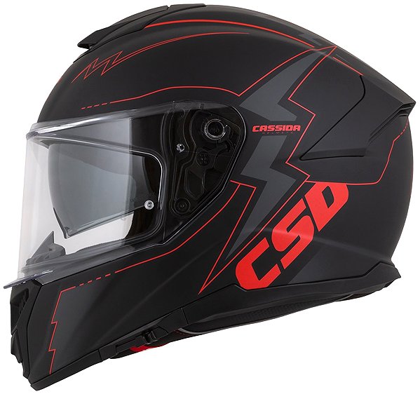Motoros sisak CASSIDA Integral GT 2.1 Flash 2026 Bukósisak, matt fekete/ metálpiros, mérete M ...