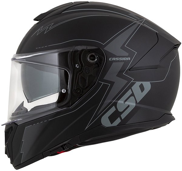 Motoros sisak CASSIDA Integral GT 2.1 Flash 2026 Bukósisak, matt fekete/ sötétszürke, mérete L ...