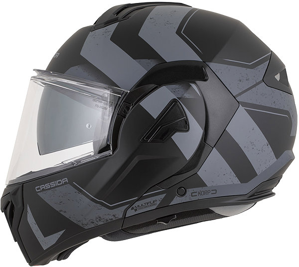 Motoros sisak CASSIDA MultiFlip Korp 2026 Bukósisak, matt fekete/ sötétszürke/ szürke, S ...
