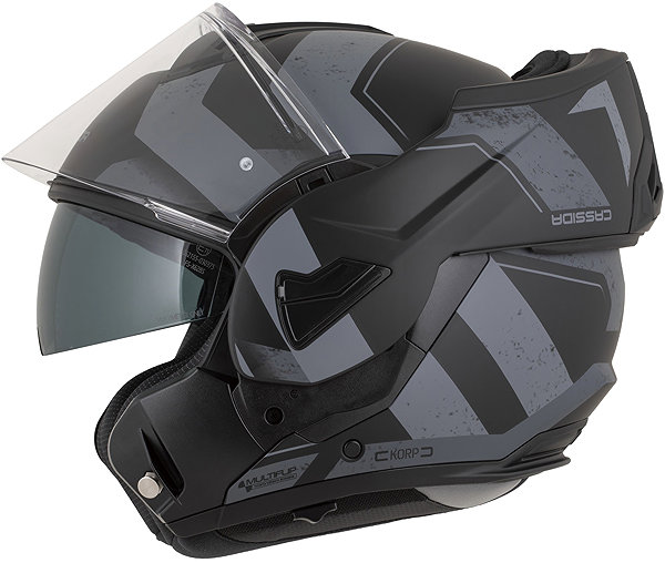 Motoros sisak CASSIDA MultiFlip Korp 2026 Bukósisak, matt fekete/ sötétszürke/ szürke, S ...