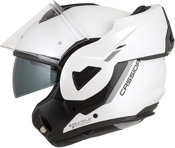 Helma na motorku CASSIDA přilba MultiFlip Solid 2026, bílá perleť/černá, vel. XL ...