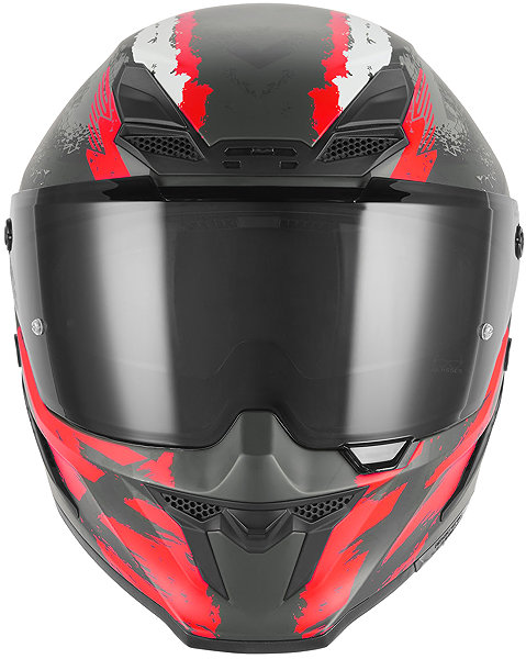 NOX EXKLUSIV GOLIATH CUT'D 2026 helmet, matt black, red, size XL.