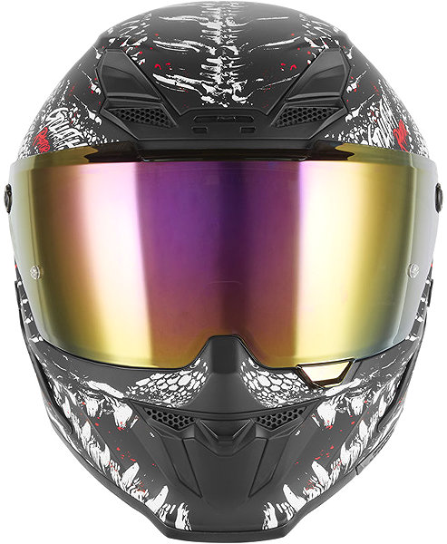 NOX EXKLUSIV GOLIATH RAPTOR 2026 helmet, matt black, white, red, size M.