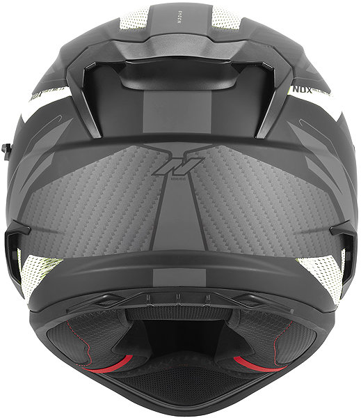 NOX helmet N304-S REVO 2026, matt black, white, size XL motorcycle helmet.
