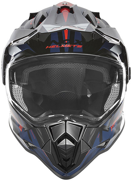 NOX N312 TRACK 2026 motorcycle helmet, blue, red, size XS .