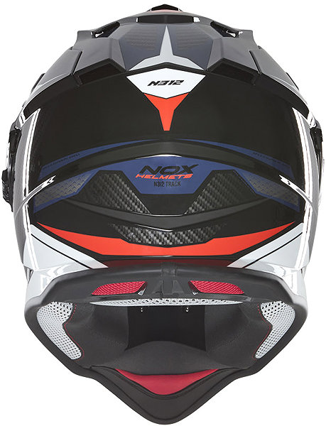 NOX N312 TRACK 2026 motorcycle helmet, blue, red, size XS .