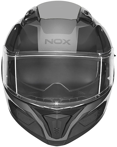 NOX N402 MENTOR 2026 motorcycle helmet, black, white, size M.