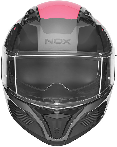Motoros sisak NOX N402 MENTOR 2026 sisak, fekete/rózsaszín - M ...
