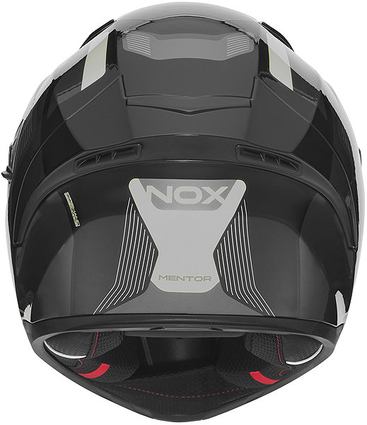 NOX N402 MENTOR 2026 motorcycle helmet, black, silver, size L .