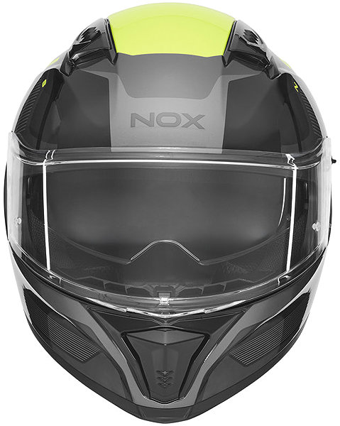 NOX N402 MENTOR 2026 motorcycle helmet, black, fluo yellow, size XL.