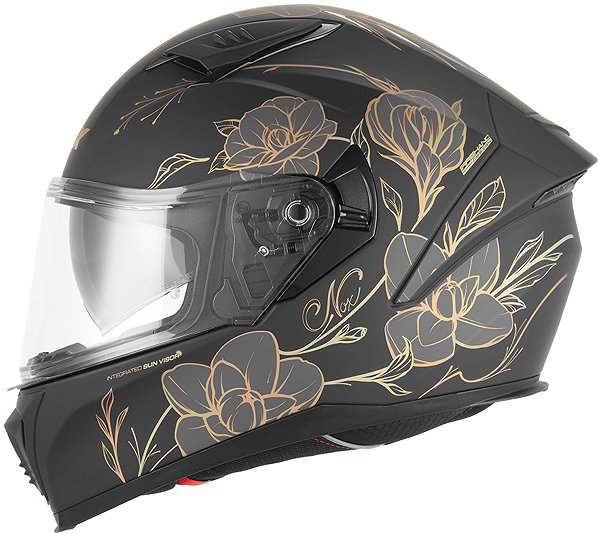 Motoros sisak NOX N402 SPRING 2026 sisak, matt fekete/arany - M ...