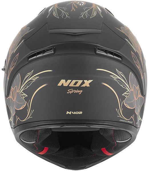 NOX N402 SPRING 2026 motorcycle helmet, matt black, gold, size S.