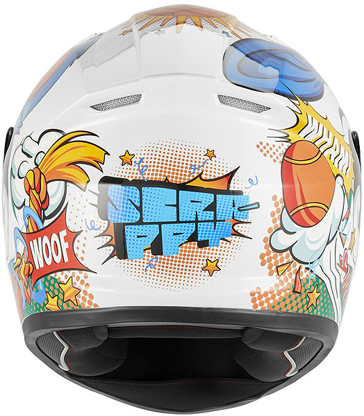 NOX N731 SCRAPPY 2026 children's helmet, white, multi-colour, circumference 51 - 52 cm, size L .