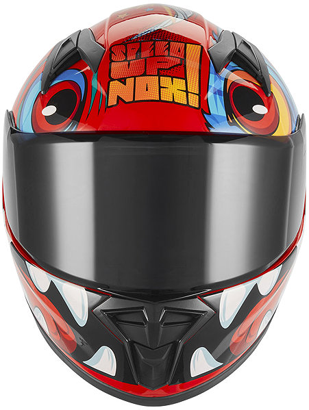 NOX N731 SCRAPPY 2026 children's helmet, red, multi-coloured, circumference 53–54 cm, size XL.