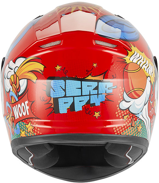 NOX N731 SCRAPPY 2026 children's helmet, red, multi-coloured, circumference 53–54 cm, size XL.