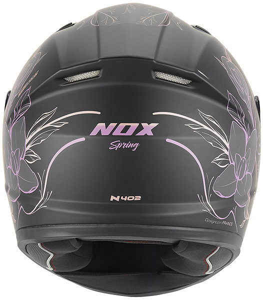 NOX N731 SPRING 2026 children's helmet, matt black, pink, circumference 53 - 54 cm, size XL.