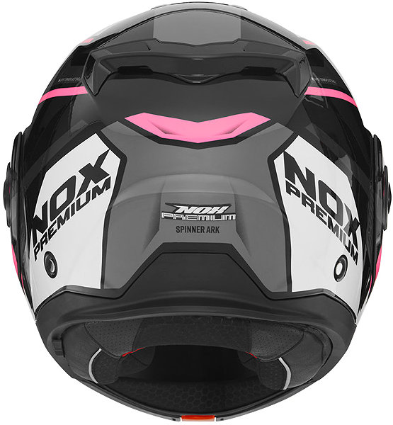 NOX PREMIUM SPINNER 2026 helmet, black, white, pink, size XS.