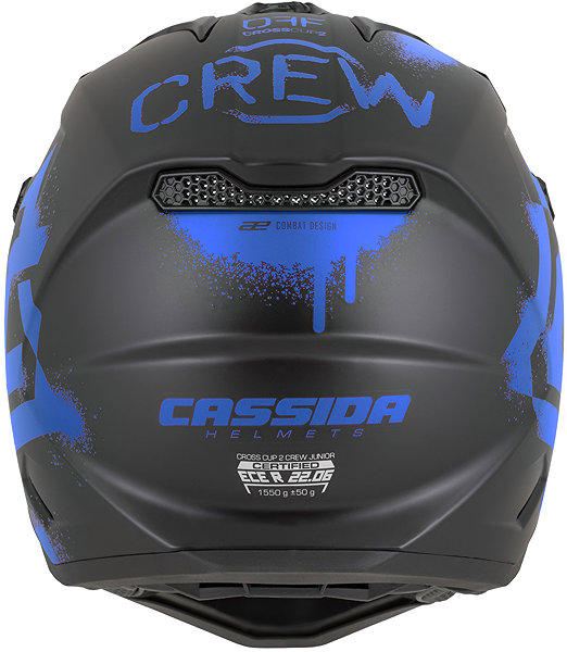 Prilba na motorku CASSIDA prilba Cross Cup 2 Crew Junior 2026, detská, čierna matná/modrá, veľ. XL ...