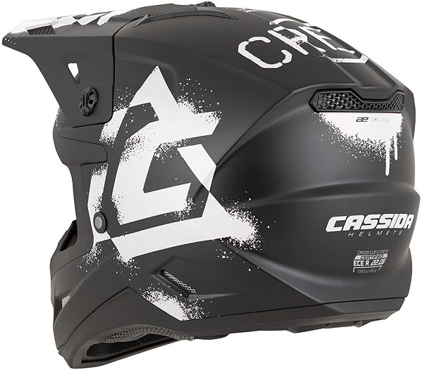 CASSIDA Cross Cup 2 Crew 2026 motorcycle helmet, matt black/white, size XL