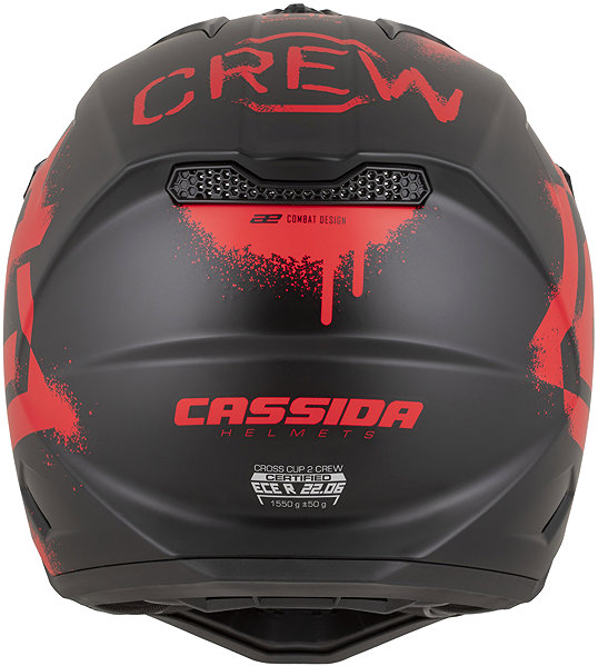 Helma na motorku CASSIDA přilba Cross Cup 2 Crew 2026, černá matná/červená, vel. L ...